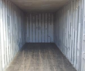 inside a shipping container