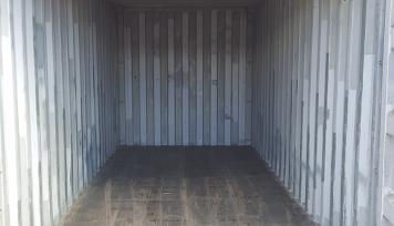 inside a shipping container